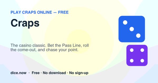 Craps — The casino classic. Bet the Pass Line, roll the come-out, and chase your point.